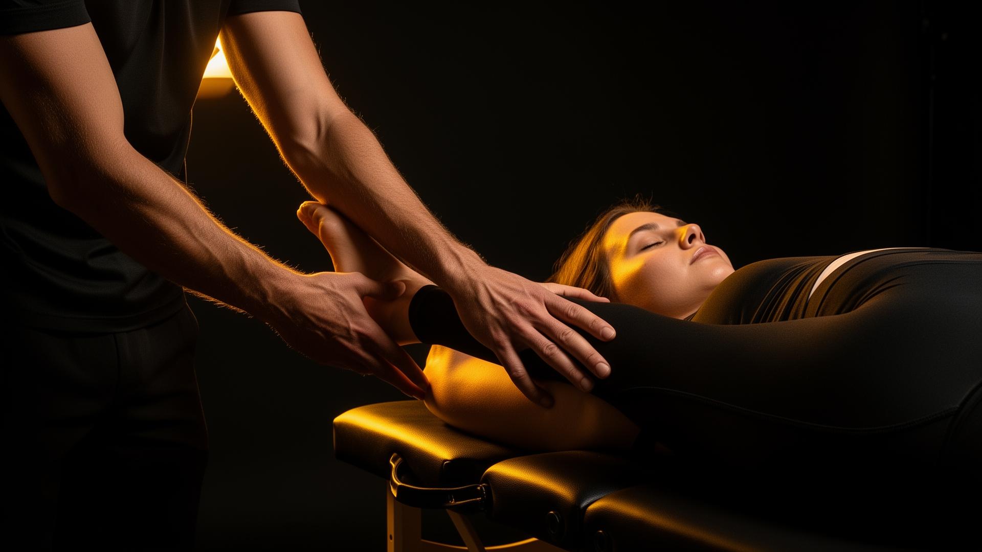 Assisted stretch therapy session